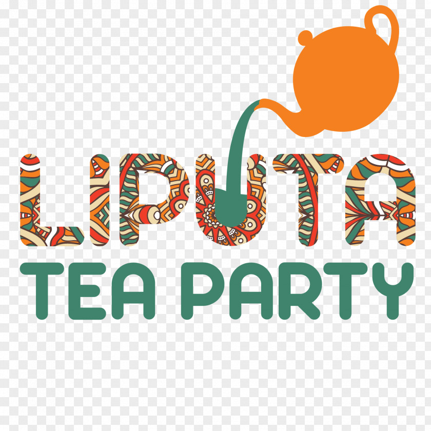 Tea Party Logo Illustration Clip Art Brand Font PNG
