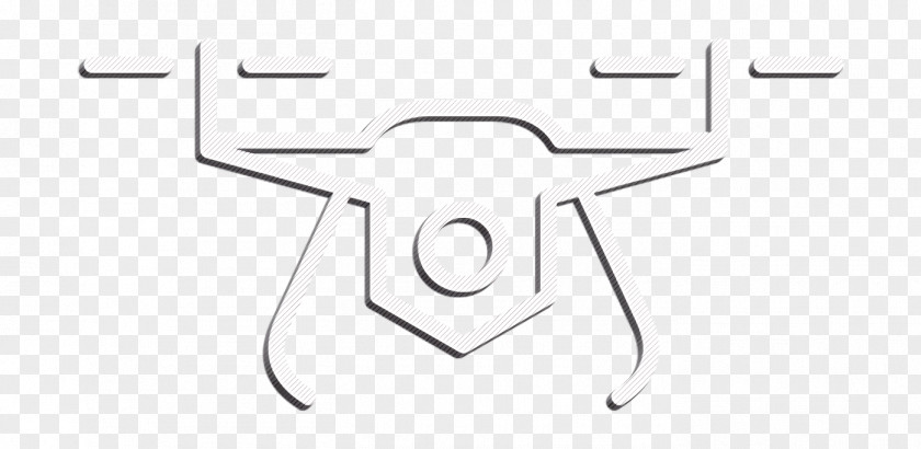 Blackandwhite Symbol Aerial Icon Drone Uav PNG