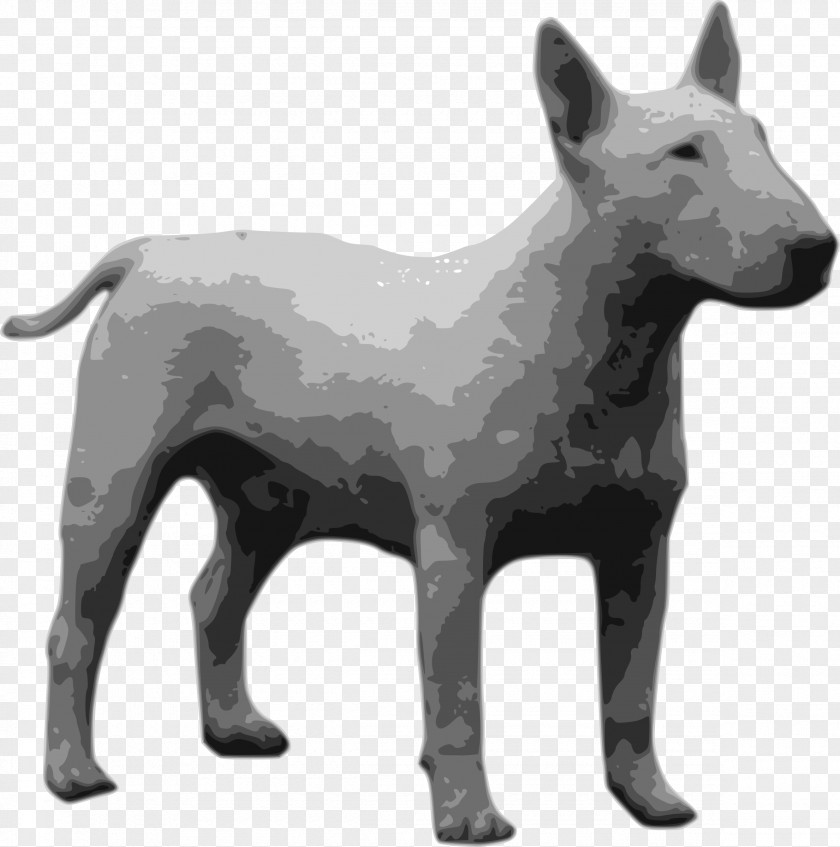 Bull Terrier Grayscale PNG