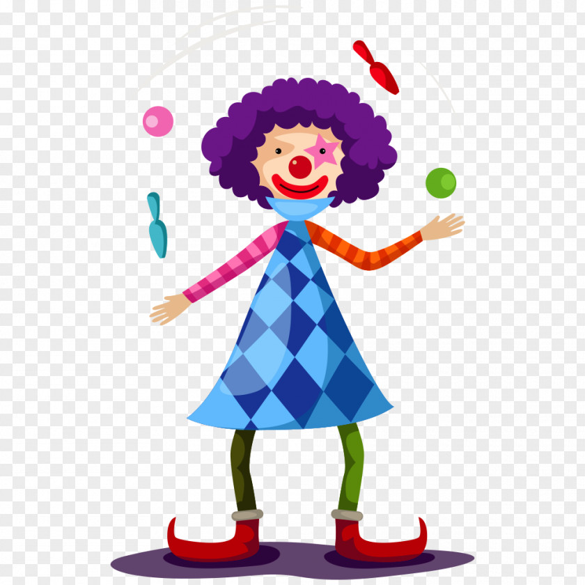 Cloun Badge Vector Graphics Juggling Clown Illustration Circus PNG