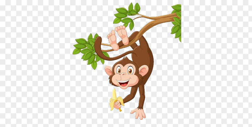 Monkey Hanging In A Tree PNG hanging in a tree clipart PNG