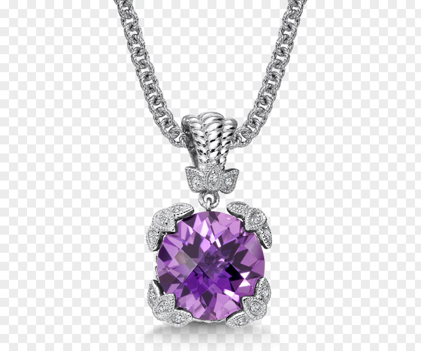 Necklace Amethyst Jewellery Gemstone Gold PNG