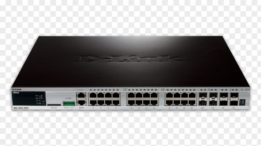 Niit Network Switch Small Form-factor Pluggable Transceiver D-Link XStack DGS-3620-28SC Gigabit Ethernet Stackable PNG