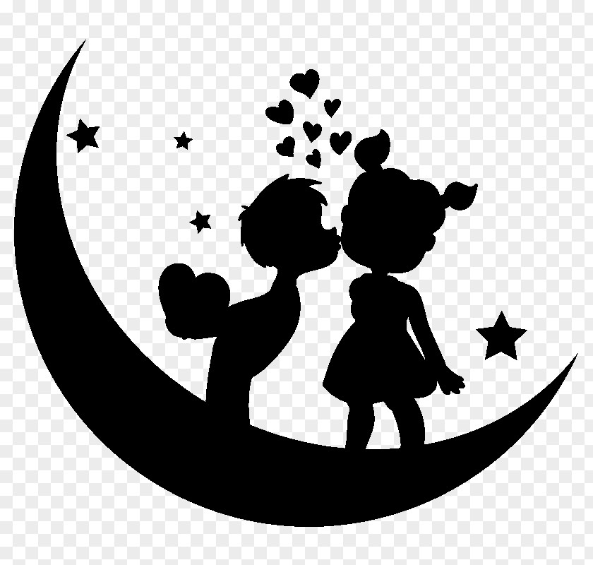 Enfant Silhouette Drawing Couple PNG