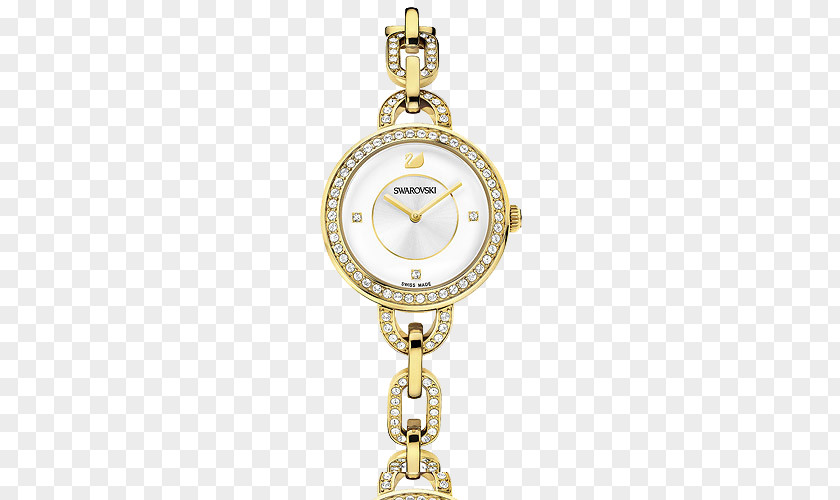Gold Diamond Watch Swarovski AG Bracelet Swiss Made Colored PNG