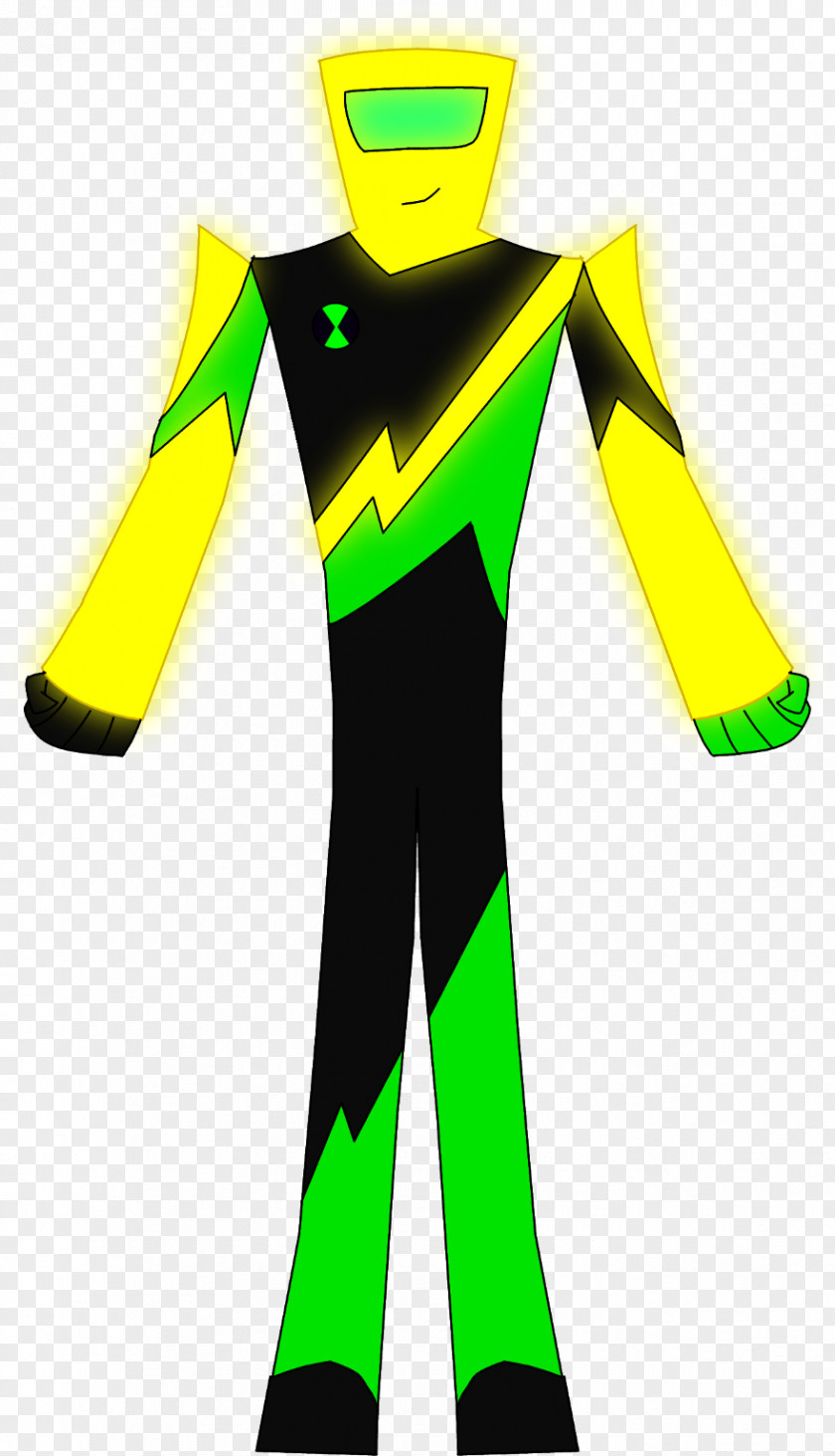 BEN 10 Clothing Yellow Green Sleeve Wetsuit PNG
