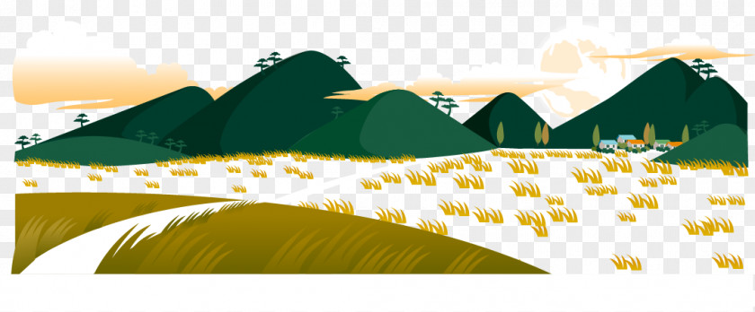 Vector Forest Yellow PNG