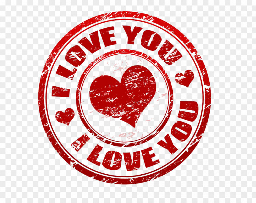 Red Heart-shaped I Love You To Seal Heart Illustration PNG