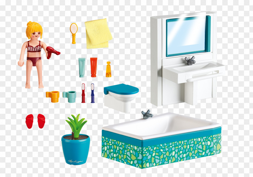Toy Playmobil Modern Luxury Mansion Bathroom Baths PNG