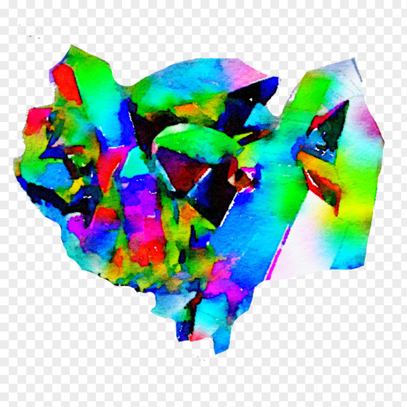 Watercolor Painting Geode Crystal Art PNG