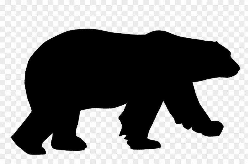 Animal Silhouettes Polar Bear American Black Brown Clip Art PNG