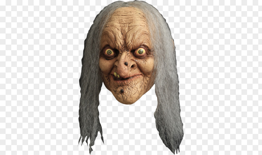 Witch Face HD Hag Latex Mask Halloween Costume PNG