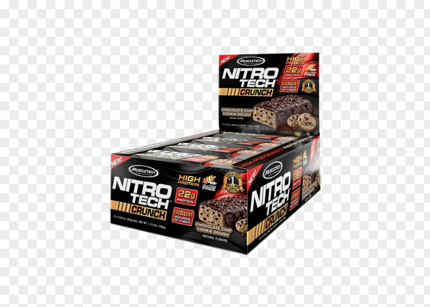 Chocolate Nestlé Crunch Chip Cookie Bar MuscleTech Protein PNG