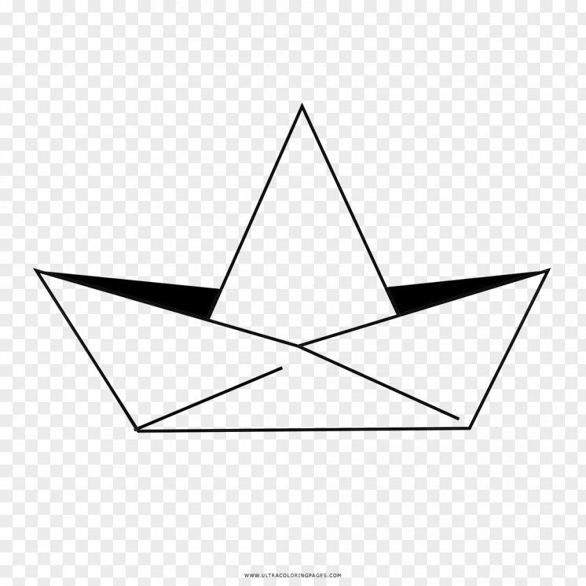 Paper Boat Triangle Line Art Point PNG