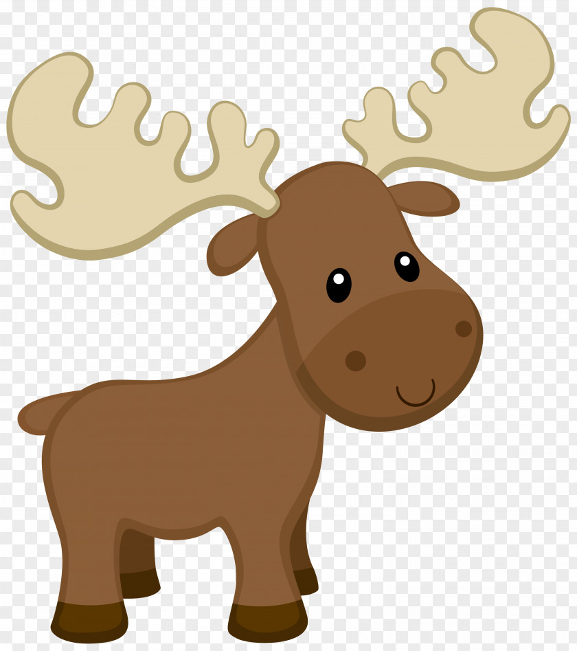 Reindeer Moose Birthday Party Cartoon PNG