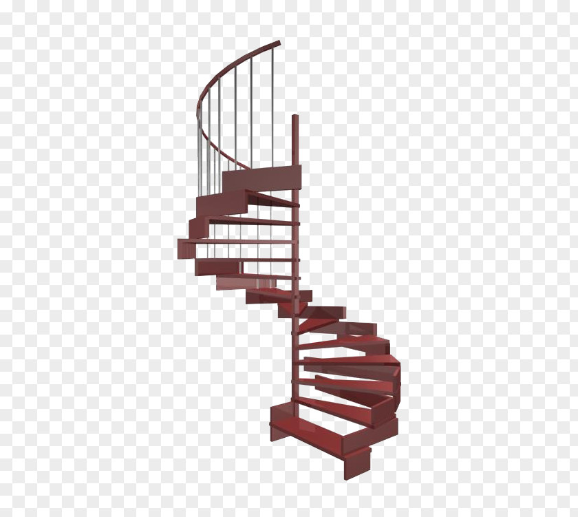 Brown Rotating Stairs 3D Computer Graphics Facade Architecture PNG