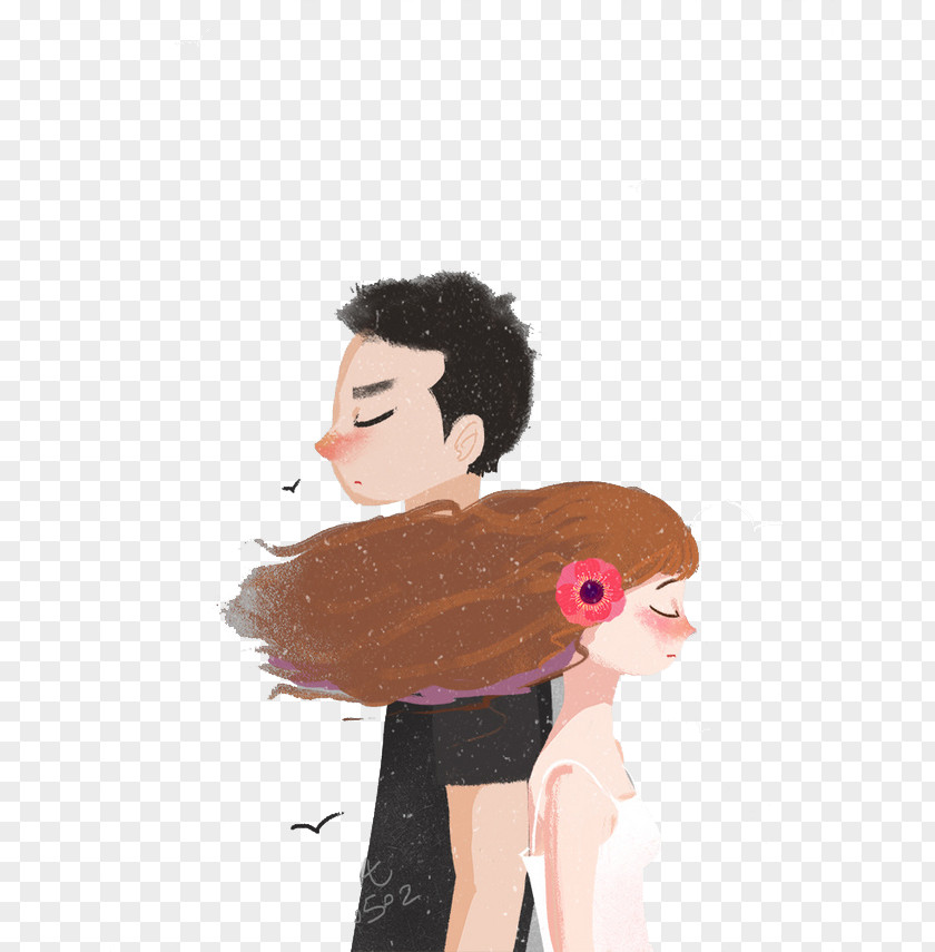 Lovelorn Couple Significant Other Cartoon Illustration PNG