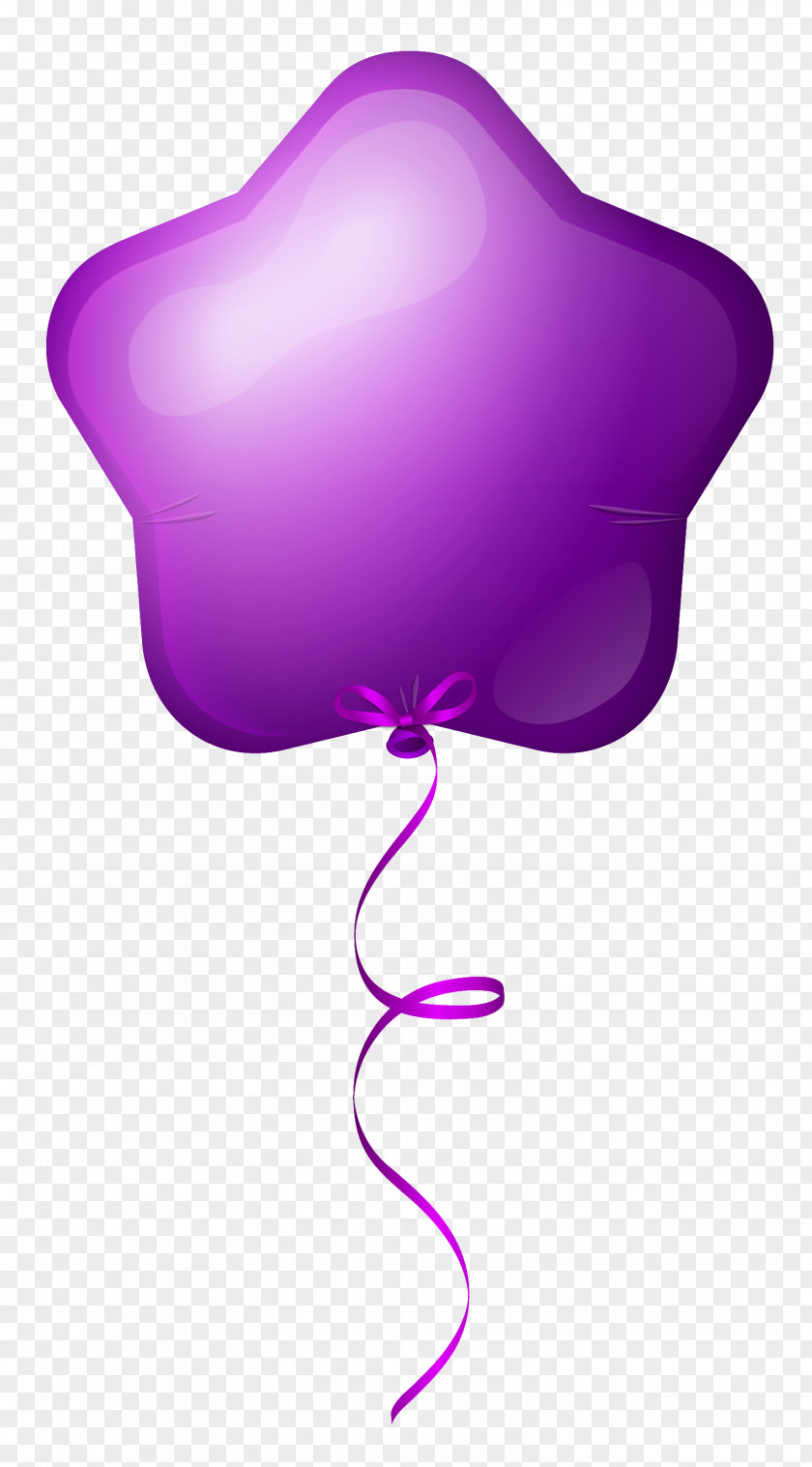 Purple Star Balloon Clipart Image Mylar Helium PNG