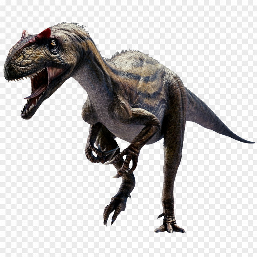 Blue Stripe Growling Dinosaur Allosaurus Tyrannosaurus Velociraptor 3D VR PNG