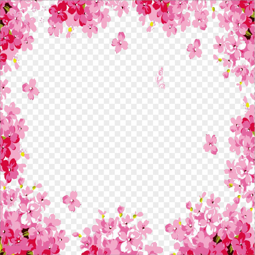 Dream Hand-painted Cherry Trees Buckle Free Material Floral Design Flower Desktop Wallpaper Pink PNG