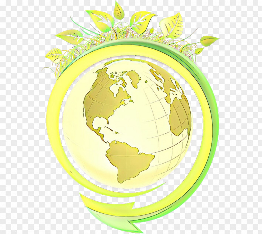 Globe World Green Yellow Clip Art Logo PNG