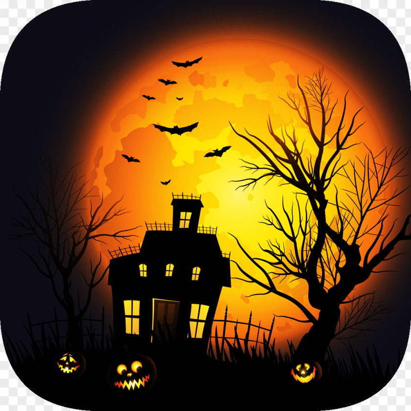 Halloween Haunted House Desktop Wallpaper Clip Art PNG