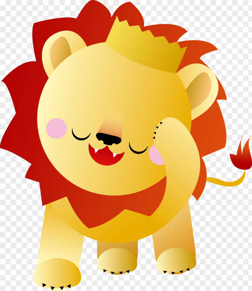 Cartoon Lion Vector Lionhead Rabbit Cuteness Clip Art PNG