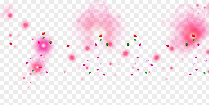 Pink And Bright Halo Floating Material Light PNG