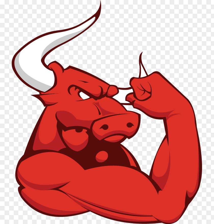 Red Bull Struggle To Force Vector Cattle Clip Art PNG