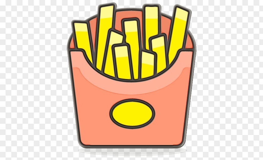 Side Dish French Fries Yellow Background PNG