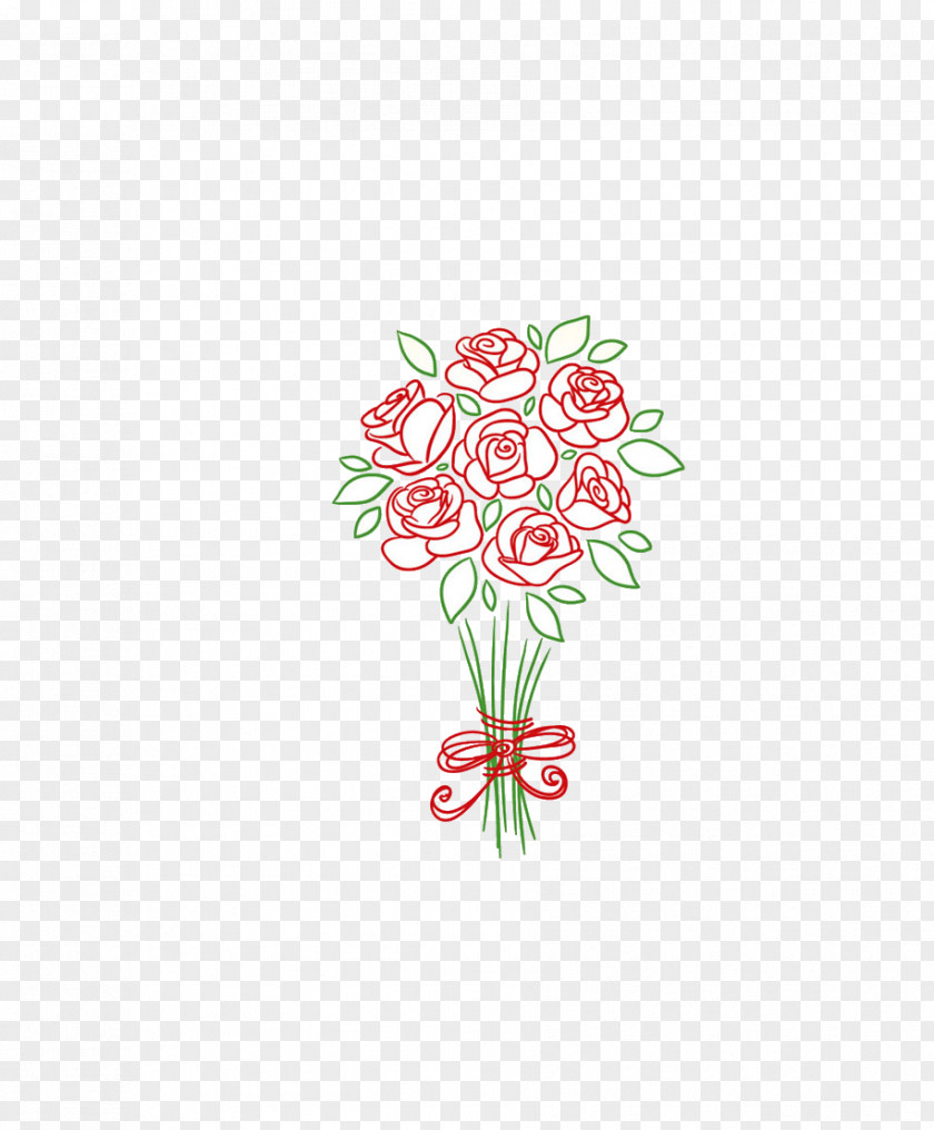 Stick Figure Bouquet Flower Drawing Floral Design Sketch PNG