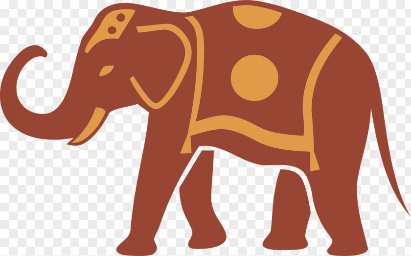 Brown-red Elephant Silhouette Clip Art PNG