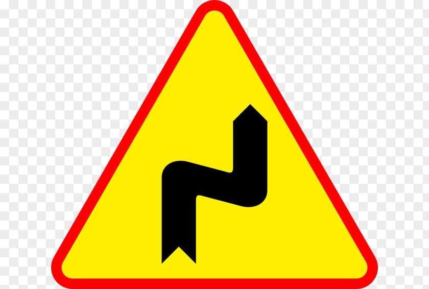 Carretera Con Curvas Traffic Sign Warning Znaki Ostrzegawcze W Polsce Bildtafel Der Verkehrszeichen In Polen PNG