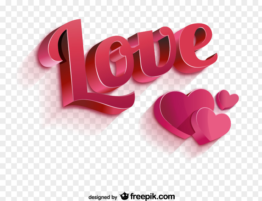 Love And WordArt Free Downloads Euclidean Vector Three-dimensional Space PNG
