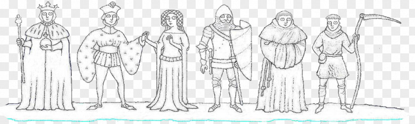 Middle Ages Manor House Sketch Drawing Line Art Product Design PNG