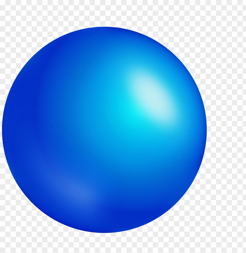 Blue Cobalt Electric Turquoise Sphere PNG