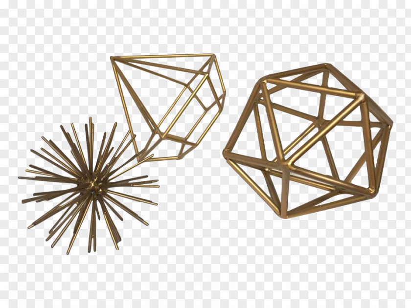 Geometric Shapes Metal Geometry Shape Gold PNG