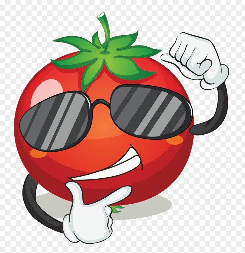 Tomatoes Wear Glasses Tomato Vegetable Clip Art PNG