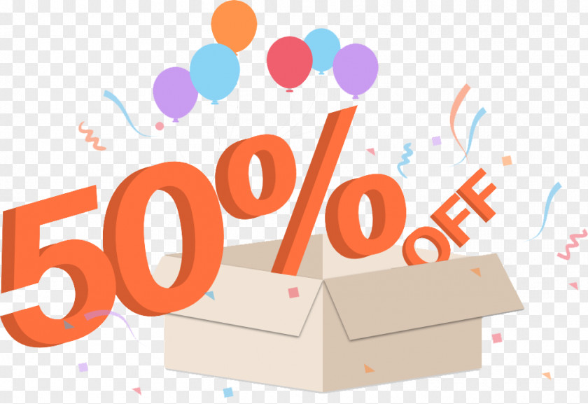 50 % Off Discounts And Allowances Retail Promotion Coupon PNG