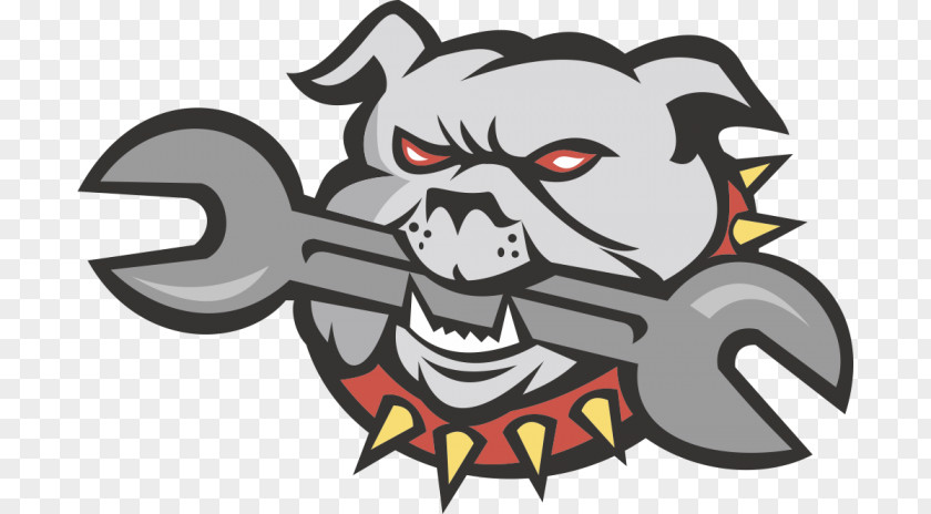 Angry Animated Bulldog American Vector Graphics Clip Art Illustration PNG