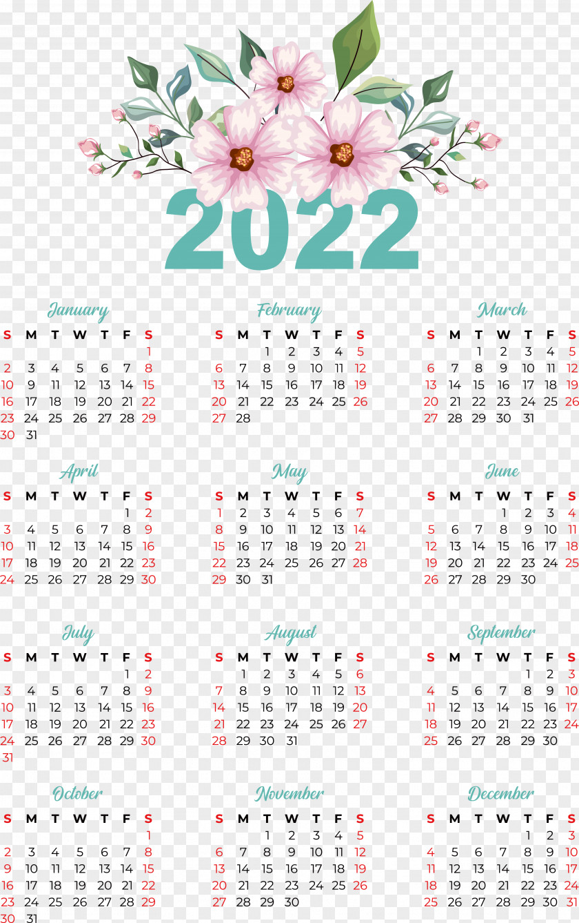 Calendar Flower Font 2011 PNG