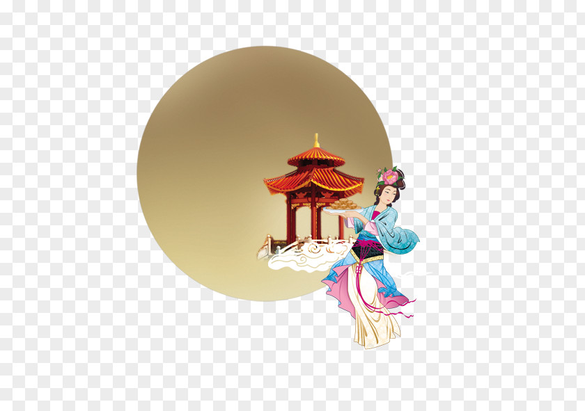 Moon Mooncake Mid-Autumn Festival Illustration PNG