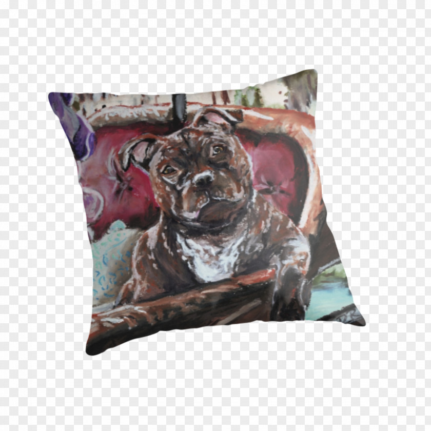 Staffordshire Bull Terrier Pug Throw Pillows Cushion Dog Breed PNG