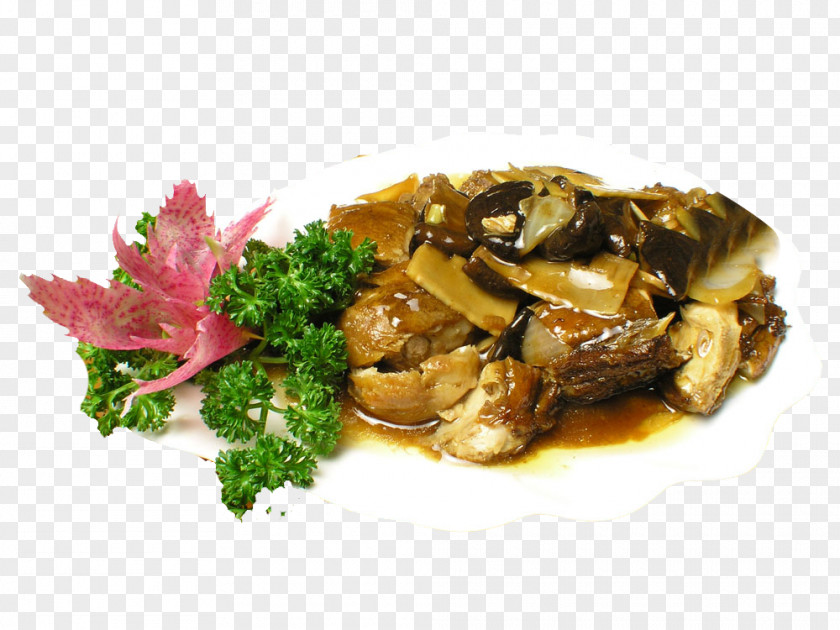 A Mushroom Pork Buckle Material Free Chinese Cuisine Siu Yuk Congee Dish Recipe PNG