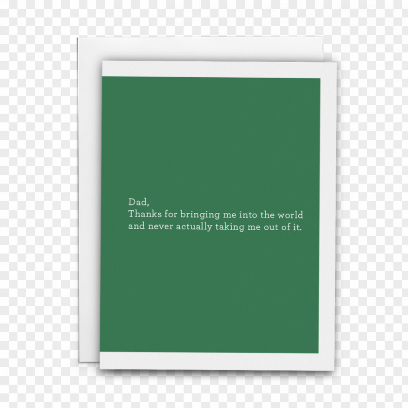 Best Father's Day Card Green Rectangle Font PNG
