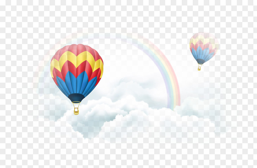 Cloud Hot Air Balloon Wallpaper PNG