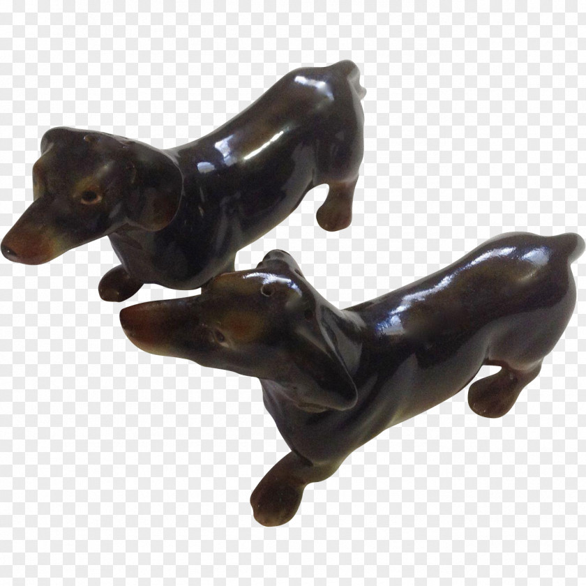 Puppy Dachshund Salt And Pepper Shakers Black PNG
