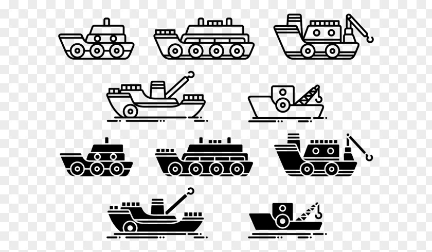 Ship Tugboat Barge Vector Graphics PNG