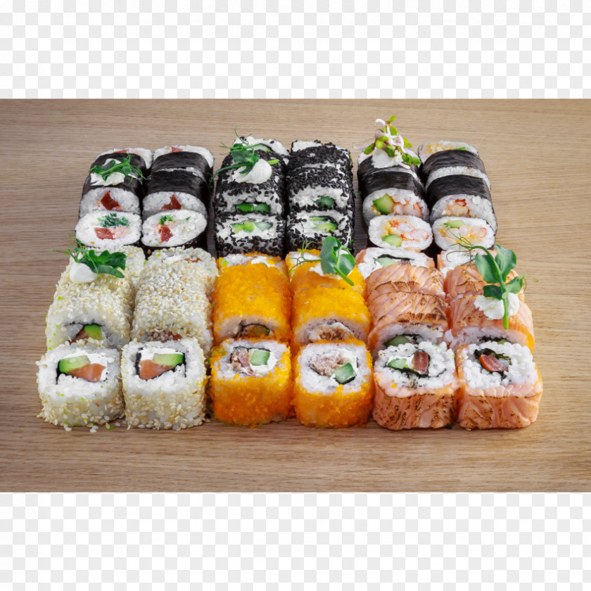 Sushi California Roll Gimbap Vegetarian Cuisine 07030 PNG