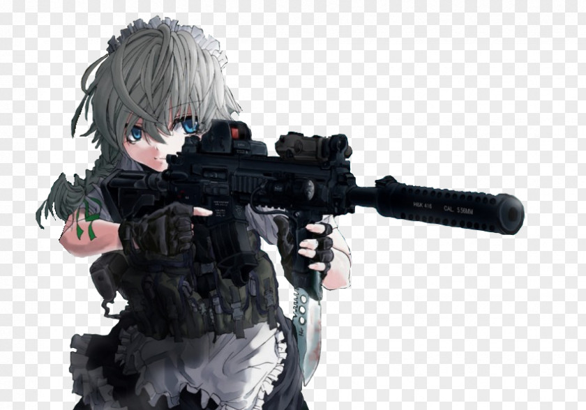 Anime Firearm Weapon Female Sniper Rifle PNG rifle, clipart PNG